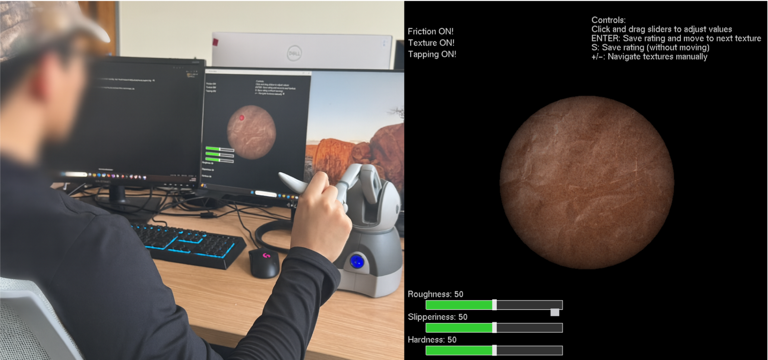 Language-Guided Multimodal Texture Authoring
