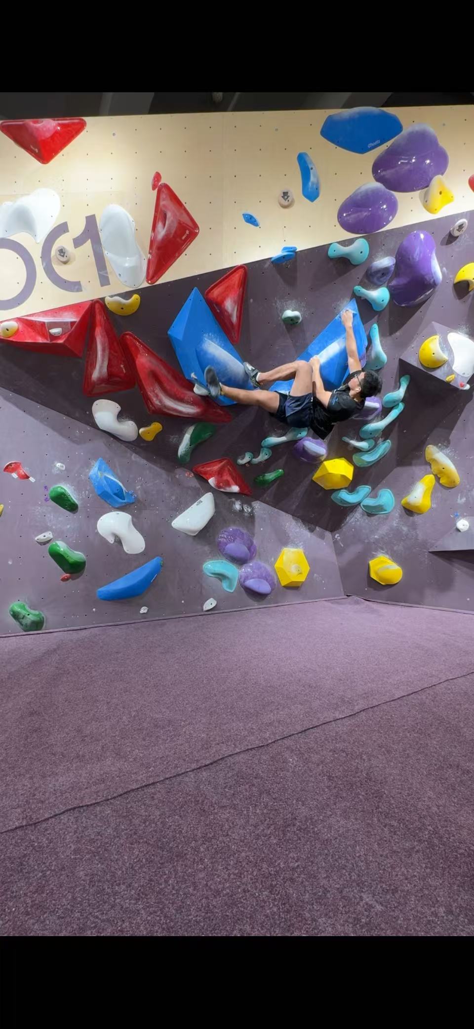 Climbing at the gym